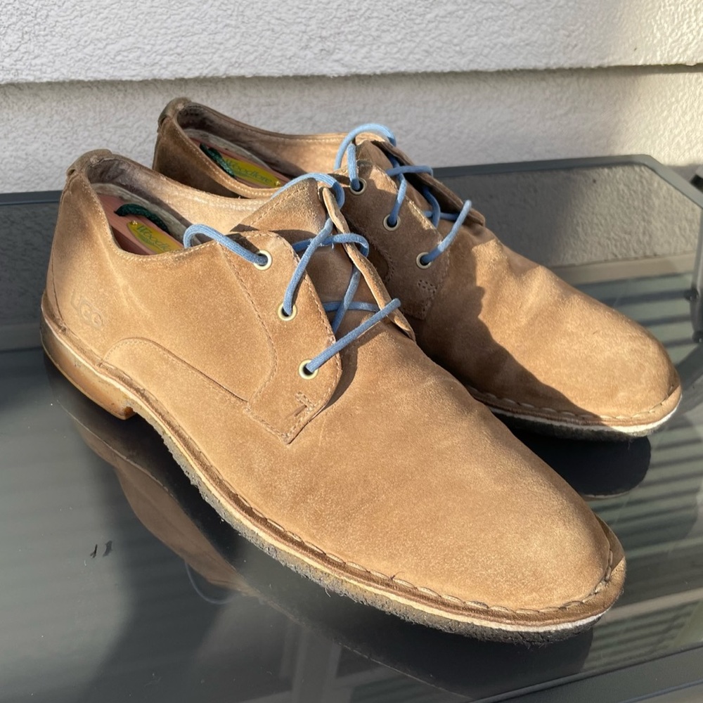 UGG - Mens Tan Felt Shoe with Fur Inside